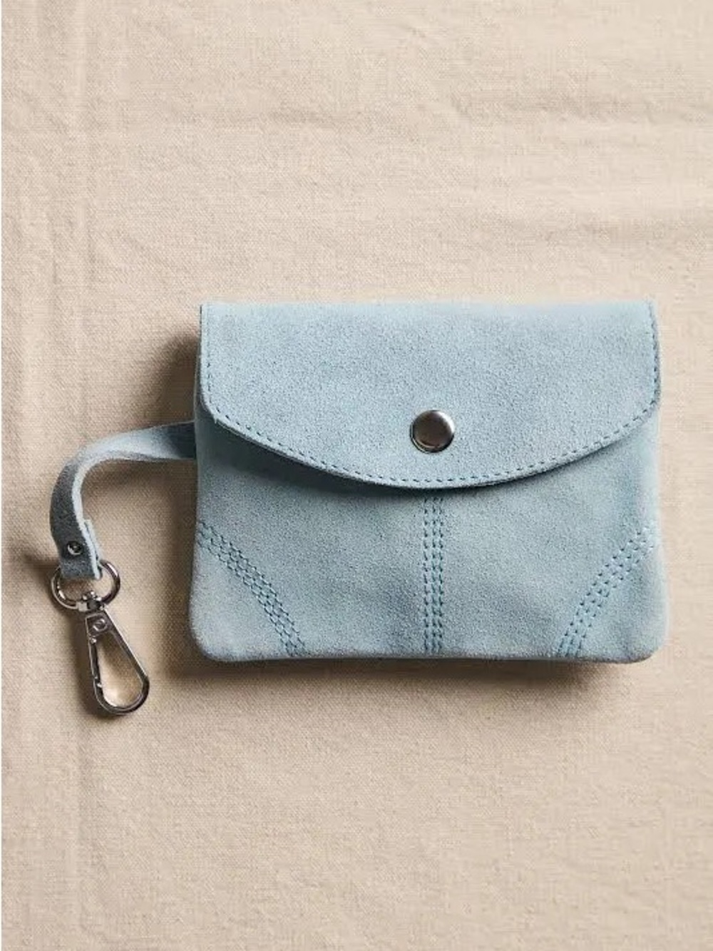 NWT Free People Lyra Suede Wallet/ Ice Blue